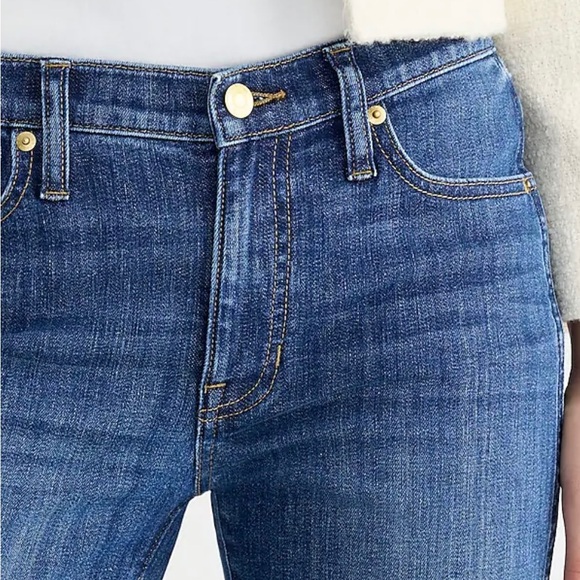 J.CREW Mid-Rise Toothpick Slim Denim in Dark Blue - Picture 4 of 5